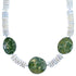 Sterling Silver Rhyolite And Fresh Water Pearl Bead Necklace SX115292